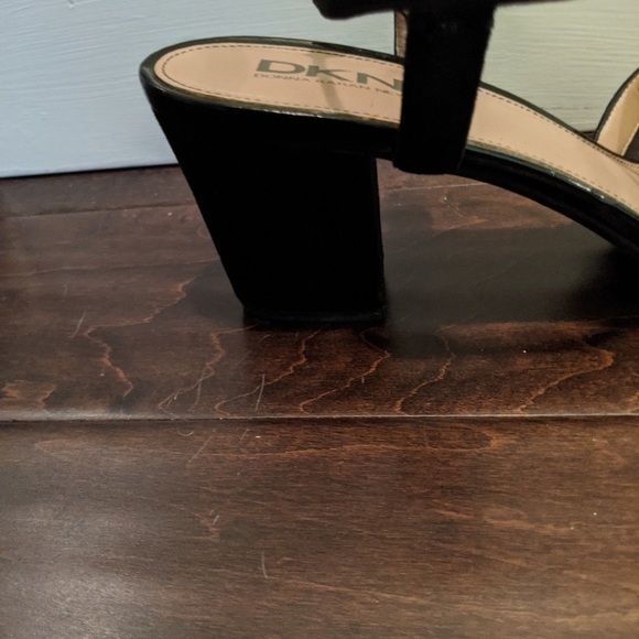 DKNY Black Velvet/Mesh Heels - Picture 4 of 5